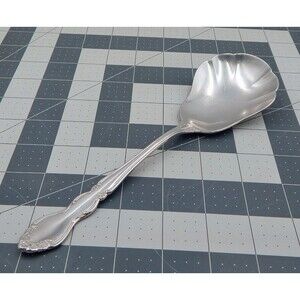 Oneida DOVER Casserole Serving Spoon Heirloom Cube Stainless Flatware Glossy